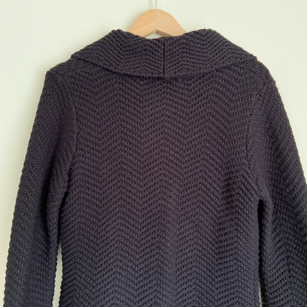 JM Collection Charcoal Textured Sweater Cardigan - Picture 5 of 6